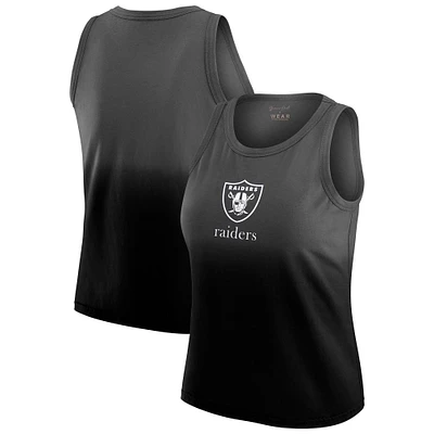 Women's WEAR by Erin Andrews x Gracie Hunt Black Las Vegas Raiders Ombre Tank Top