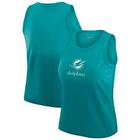 Women's WEAR by Erin Andrews x Gracie Hunt Aqua Miami Dolphins Ombre Tank Top