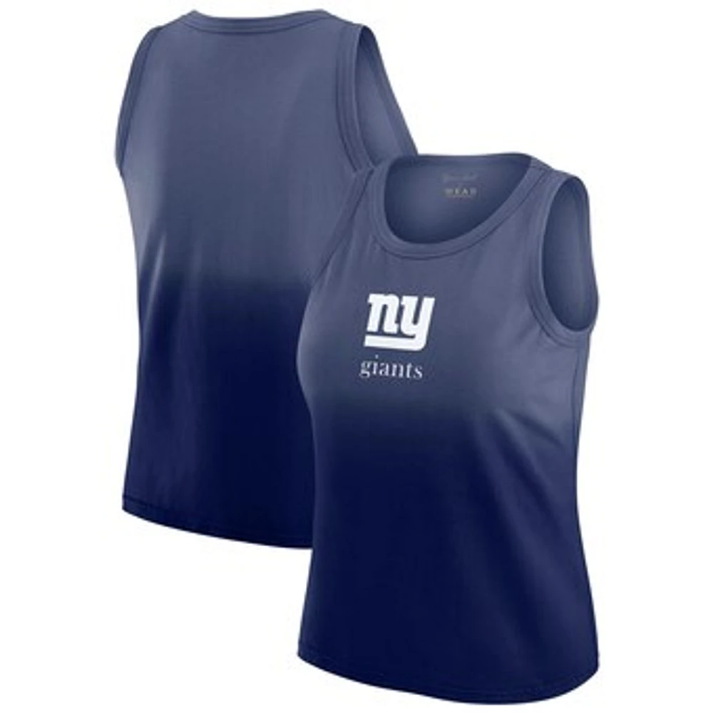 Women's WEAR by Erin Andrews x Gracie Hunt Navy New York Giants Ombre Tank Top