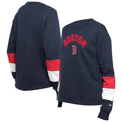 Women's New Era  Navy Boston Red Sox Game Day Color Pullover Sweatshirt