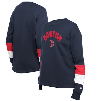 Women's New Era  Navy Boston Red Sox Game Day Color Pullover Sweatshirt