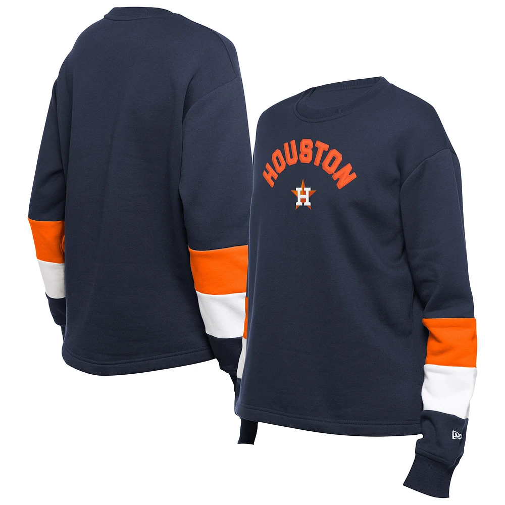 Women's New Era Navy Houston Astros Game Day Color Pullover Sweatshirt