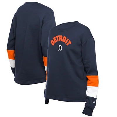 Women's New Era  Navy Detroit Tigers Game Day Color Pullover Sweatshirt