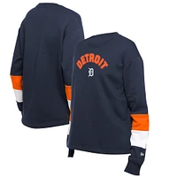 Women's New Era  Navy Detroit Tigers Game Day Color Pullover Sweatshirt