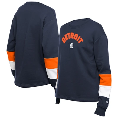 Women's New Era  Navy Detroit Tigers Game Day Color Pullover Sweatshirt
