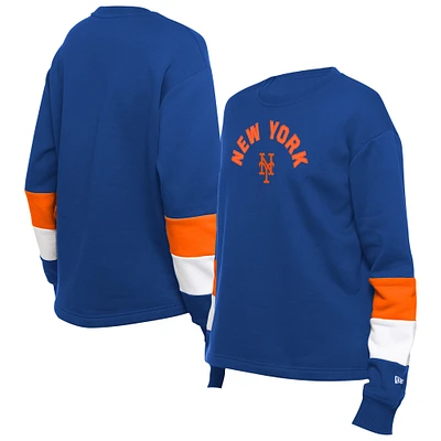 Women's New Era  Blue New York Mets Game Day Color Pullover Sweatshirt