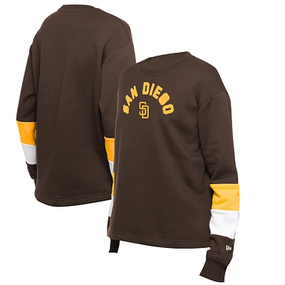 Women's New Era  Brown San Diego Padres Game Day Color Pullover Sweatshirt