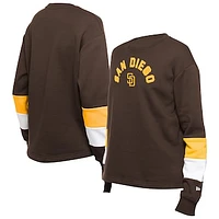 Women's New Era  Brown San Diego Padres Game Day Color Pullover Sweatshirt