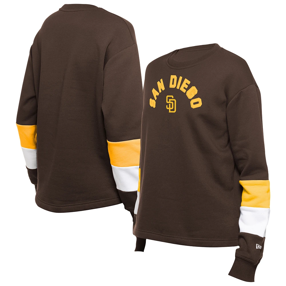 Women's New Era Brown San Diego Padres Game Day Color Pullover Sweatshirt