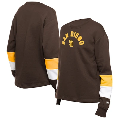 Women's New Era  Brown San Diego Padres Game Day Color Pullover Sweatshirt