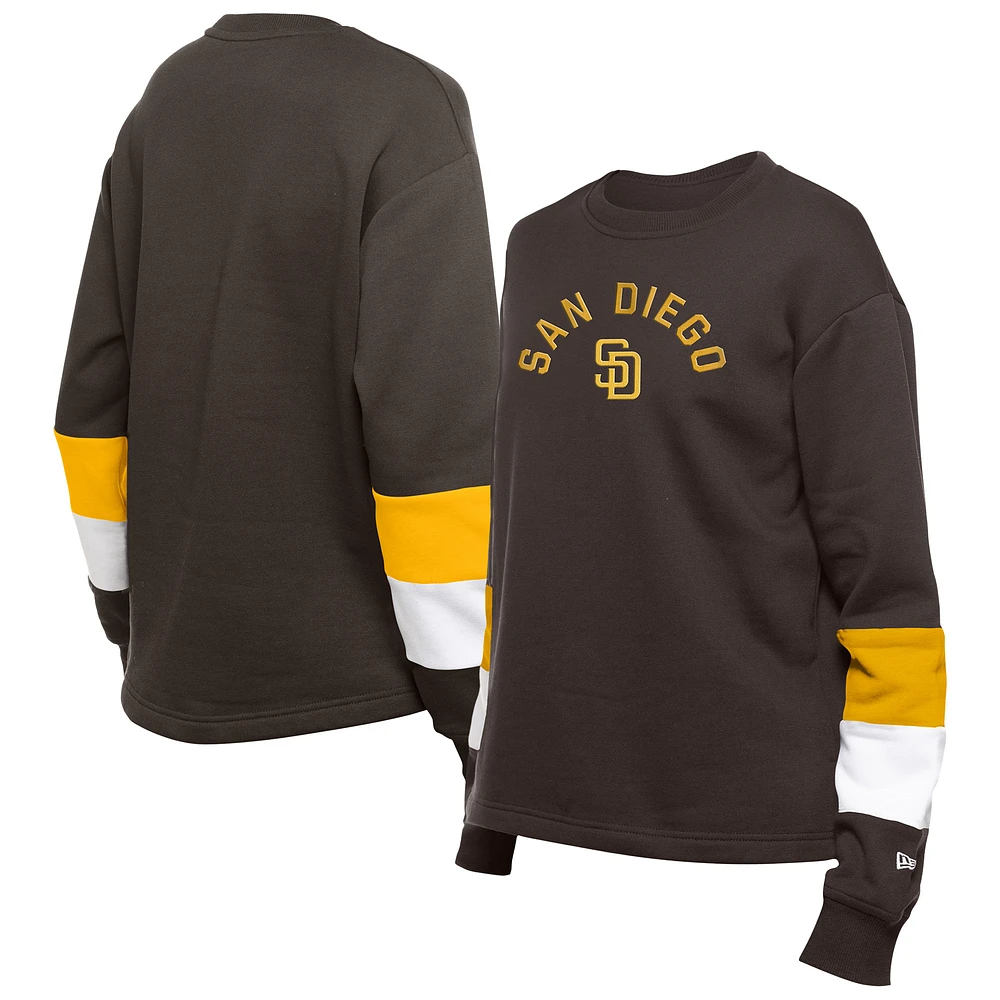 Women's New Era  Brown San Diego Padres Game Day Color Pullover Sweatshirt