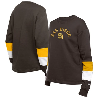 Women's New Era  Brown San Diego Padres Game Day Color Pullover Sweatshirt