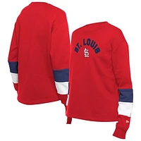 Women's New Era  Red St. Louis Cardinals Game Day Color Pullover Sweatshirt