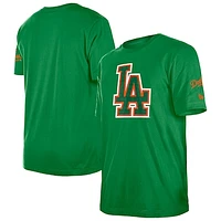 Men's New Era  Kelly Green Los Angeles Dodgers St. Patrick's Day Shamrock Fill T-Shirt