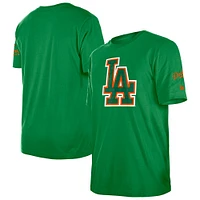 Men's New Era  Kelly Green Los Angeles Dodgers St. Patrick's Day Shamrock Fill T-Shirt