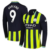 Men's Puma Erling Haaland Navy Manchester City 2024/25 Away Replica Long Sleeve Player Jersey