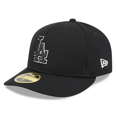 Men's New Era Black Los Angeles Dodgers 2025 MLB Clubhouse Low Profile 59FIFTY Fitted Hat