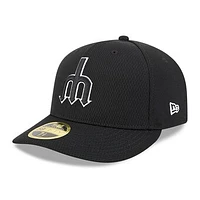 Men's New Era Black Seattle Mariners 2025 MLB Clubhouse Low Profile 59FIFTY Fitted Hat