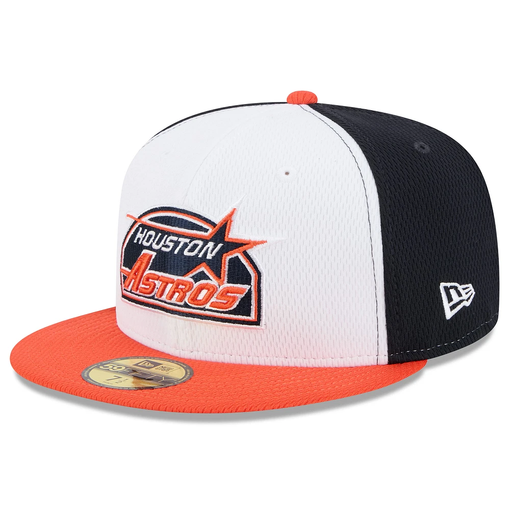 Men's New Era Navy/Orange Houston Astros 2025 MLB Clubhouse 59FIFTY Fitted Hat