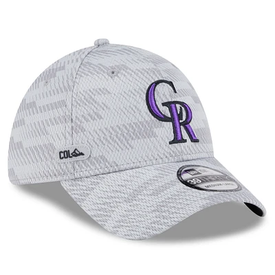 Men's New Era Colorado Rockies 2025 MLB Clubhouse 39THIRTY Flex Hat