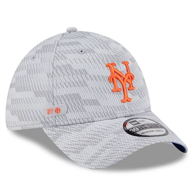 Men's New Era Gray York Mets 2025 MLB Clubhouse 39THIRTY Flex Hat