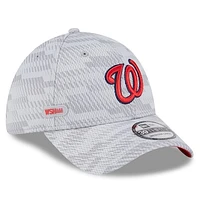 Men's New Era Gray Washington Nationals 2025 MLB Clubhouse 39THIRTY Flex Hat