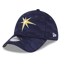 Men's New Era Navy Tampa Bay Rays 2025 MLB Clubhouse 39THIRTY Flex Hat