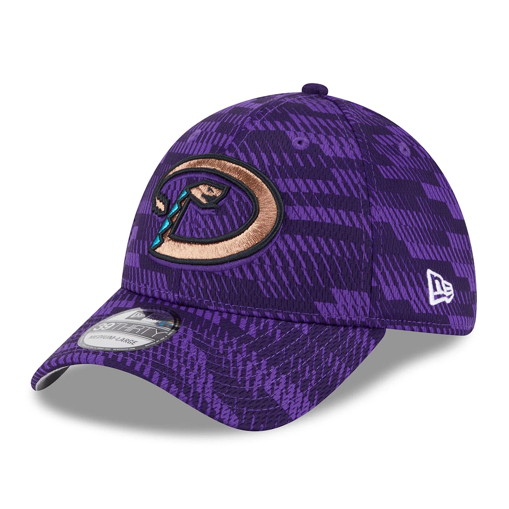 Men's New Era Purple Arizona Diamondbacks 2025 MLB Clubhouse 39THIRTY Flex Hat