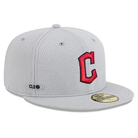 Men's New Era Gray Cleveland Guardians 2025 MLB Clubhouse 59FIFTY Fitted Hat