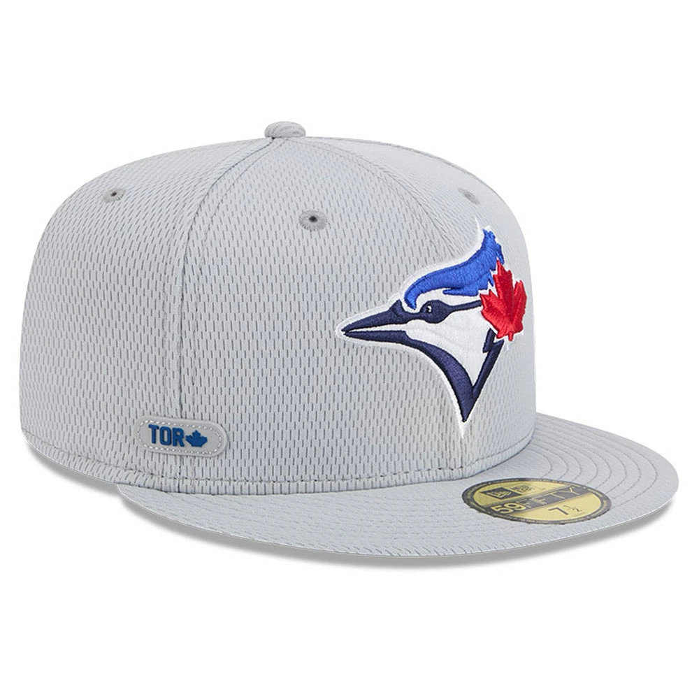 Men's New Era Gray Toronto Blue Jays 2025 MLB Clubhouse 59FIFTY Fitted Hat