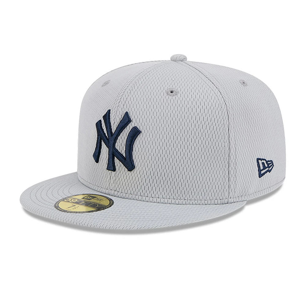 Men's New Era Gray York Yankees 2025 MLB Clubhouse 59FIFTY Fitted Hat