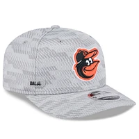 Men's New Era Gray Baltimore Orioles 2025 MLB Clubhouse 9SEVENTY Stretch-Snap Hat