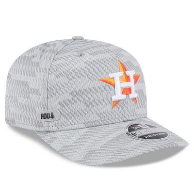 Men's New Era Gray Houston Astros 2025 MLB Clubhouse 9SEVENTY Stretch-Snap Hat