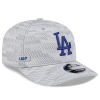 Men's New Era Gray Los Angeles Dodgers 2025 MLB Clubhouse 9SEVENTY Stretch-Snap Hat