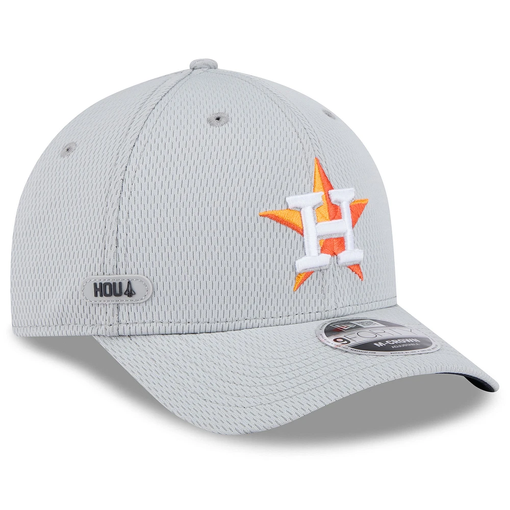 Men's New Era Houston Astros 2025 MLB Clubhouse 9FORTY M-Crown Adjustable Hat