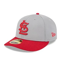 Men's New Era  Gray/Red St. Louis Cardinals 2025 Batting Practice Low Profile 59FIFTY Fitted Hat