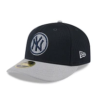 Men's New Era  Gray/Navy York Yankees 2025 Batting Practice Low Profile 59FIFTY Fitted Hat