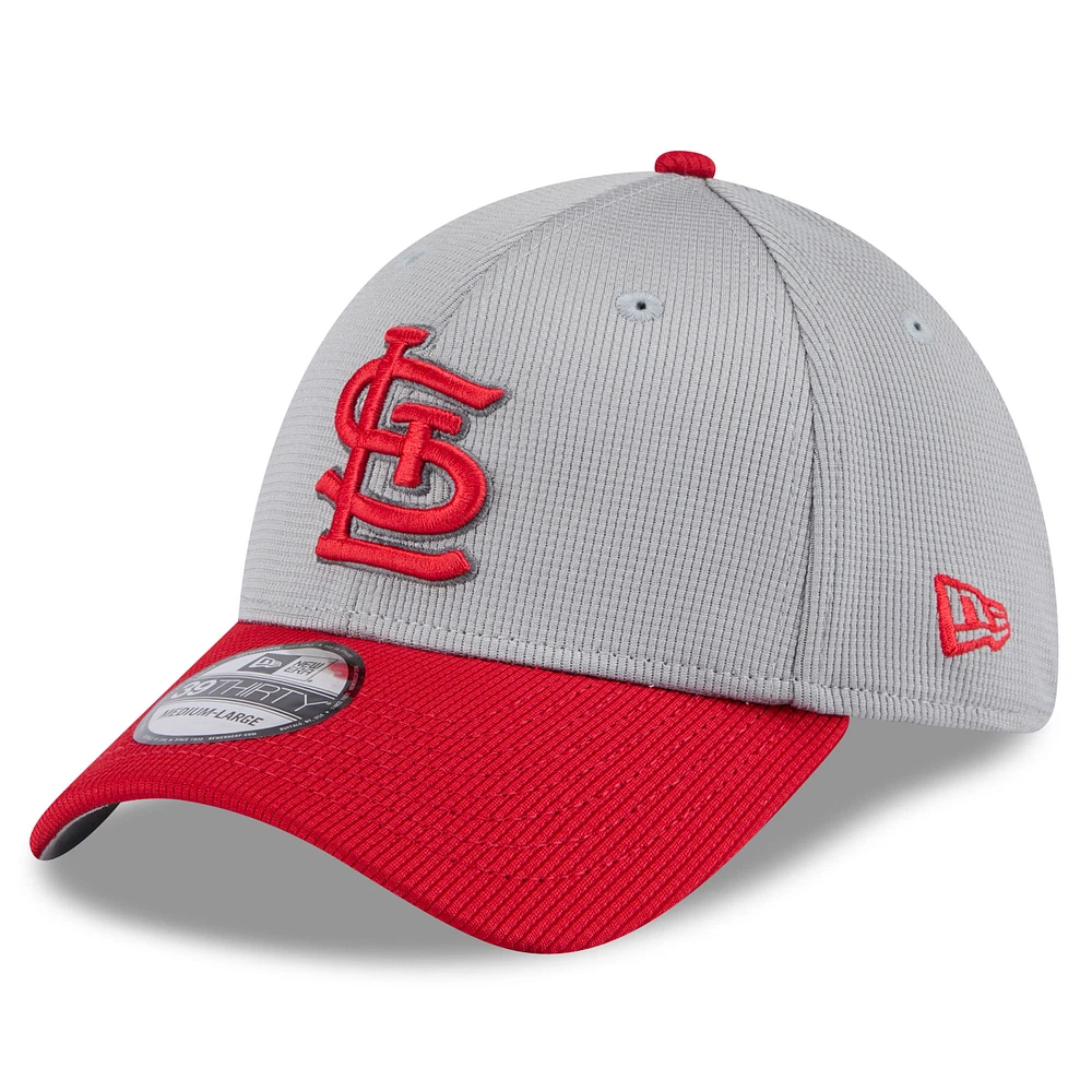 Men's New Era  Gray/Red St. Louis Cardinals 2025 Batting Practice 39THIRTY Flex Hat