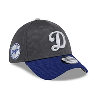 Men's New Era  Gray/Navy Los Angeles Dodgers 2025 Batting Practice 39THIRTY Flex Hat