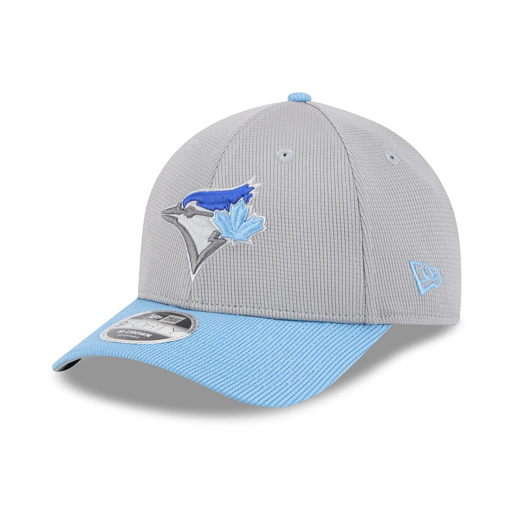 Men's New Era  Gray/Powder Blue Toronto Blue Jays 2025 Batting Practice 9FORTY M-Crown Adjustable Hat