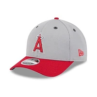 Men's New Era  Gray/Red Los Angeles Angels 2025 Batting Practice 9FORTY M-Crown Adjustable Hat