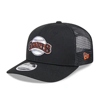 Men's New Era /Black San Francisco Giants 2025 Batting Practice 9SEVENTY Stretch-Snap Trucker Hat