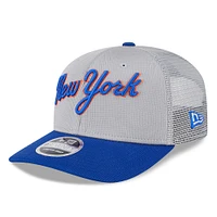 Men's New Era /Royal New York Mets 2025 Batting Practice 9SEVENTY Stretch-Snap Trucker Hat