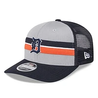 Men's New Era Gray/Navy Detroit Tigers 2025 Batting Practice 9SEVENTY Stretch-Snap Trucker Hat