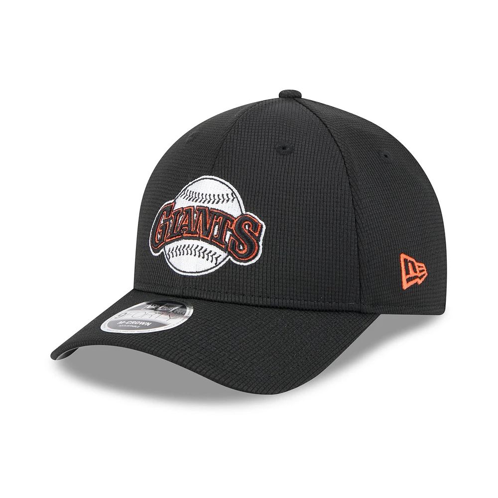 Men's New Era /Black San Francisco Giants 2025 Batting Practice 9FORTY M-Crown Adjustable Hat