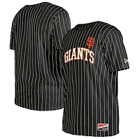 Men's New Era Black San Francisco Giants Throwback Pinstripe T-Shirt