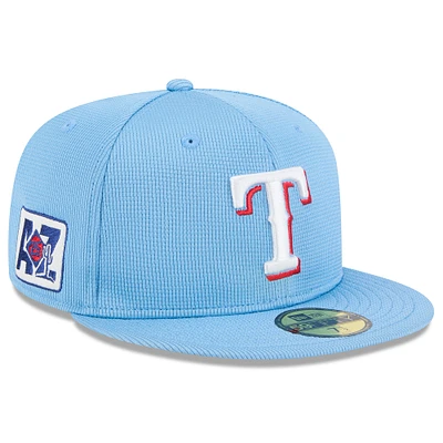 Men's New Era  Light Blue Texas Rangers 2025 Spring Training 59FIFTY Fitted Hat