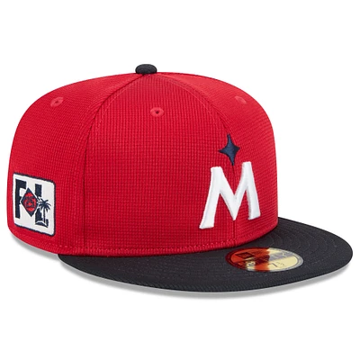 Men's New Era  Red/Navy Minnesota Twins 2025 Spring Training 59FIFTY Fitted Hat