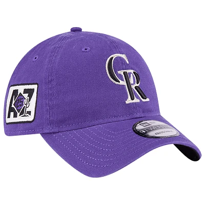 Youth New Era  Purple Colorado Rockies  9TWENTY Adjustable Hat
