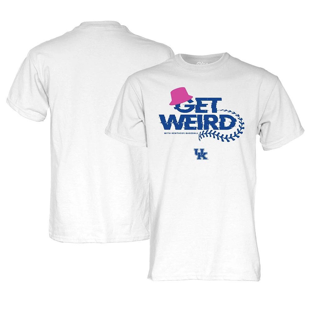 Men's Blue 84 White Kentucky Wildcats Get Weird Baseball T-Shirt